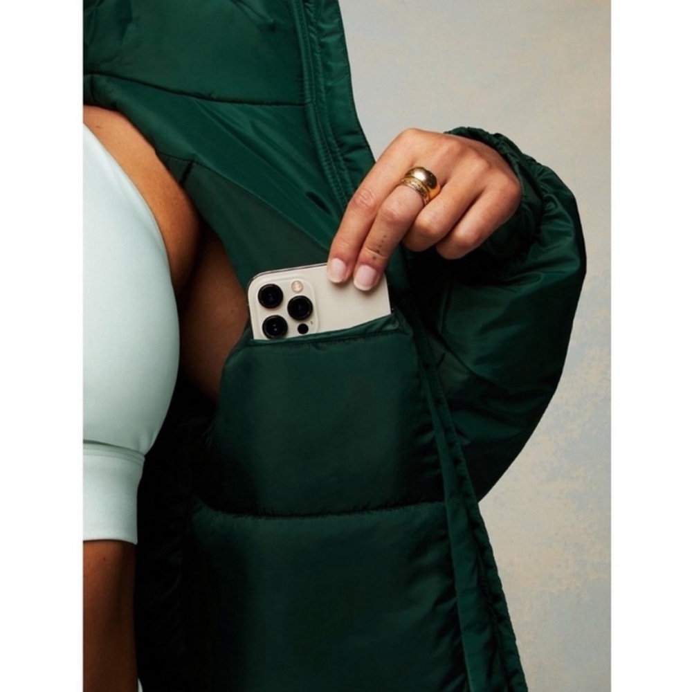 Fabletics Puffer Jacket Dark Green - image 3